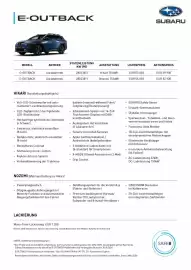 Subaru Flugblatt | E-Outback Seite 1