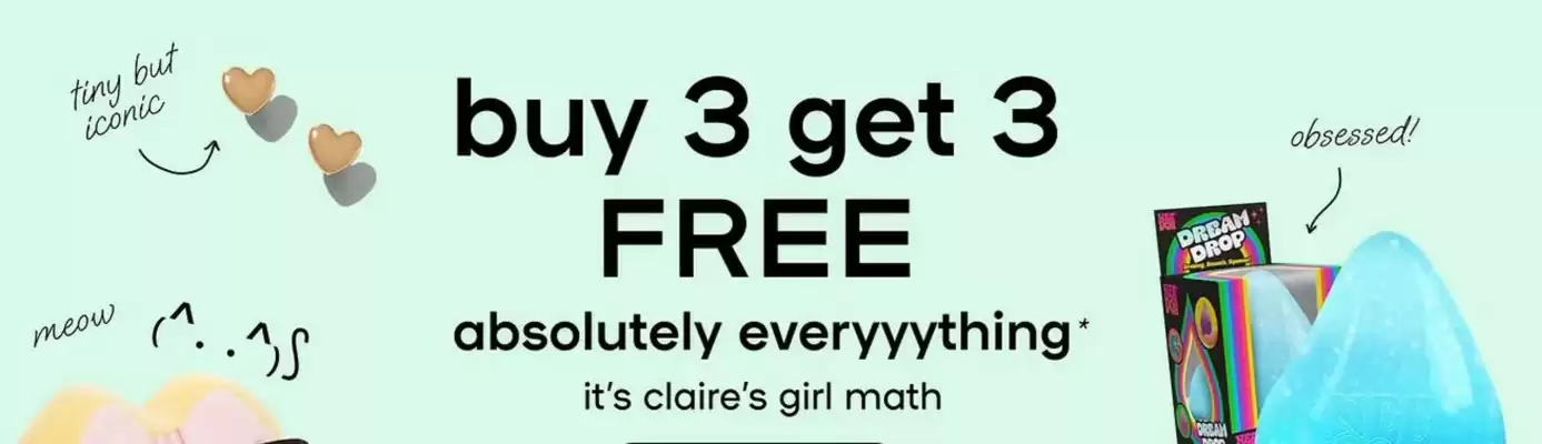Claire's (valid until 3-04)