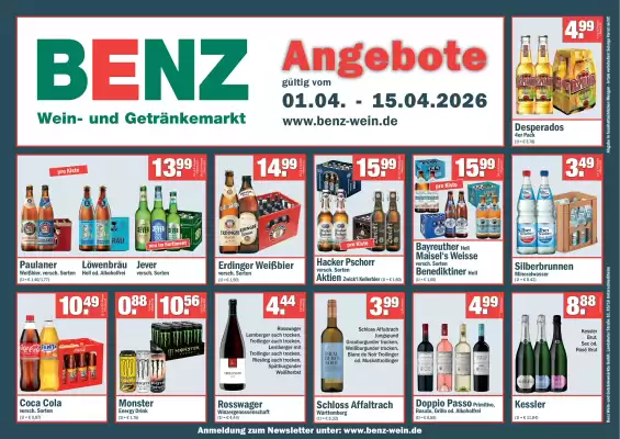 Benz Getränke (gültig bis 15-04)