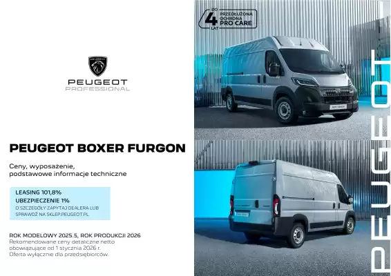 Peugeot | Boxer Furgon (ważność do 30-04)