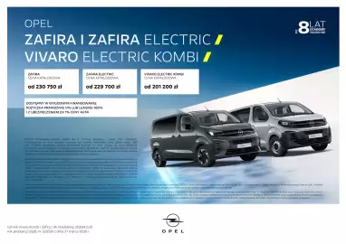 Opel gazetka | Zafira i Zafira Electric / Vivaro electic kombi Strona 1