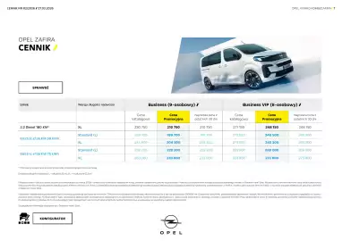 Opel gazetka | Zafira i Zafira Electric / Vivaro electic kombi Strona 7