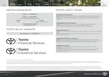 Toyota Flugblatt | Corolla Seite 28
