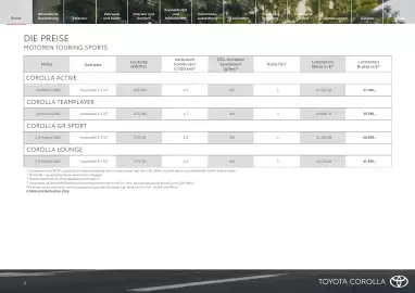 Toyota Flugblatt | Corolla Seite 3