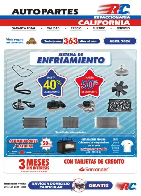 Refaccionaria California (válido hasta 30-04)