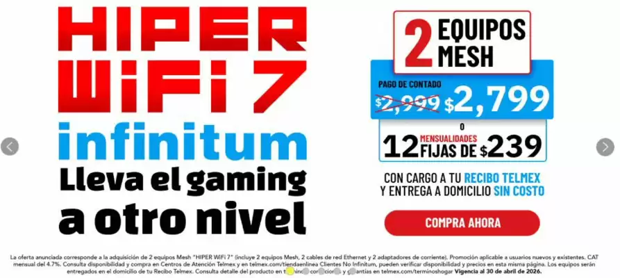 Telmex (válido hasta 30-04)