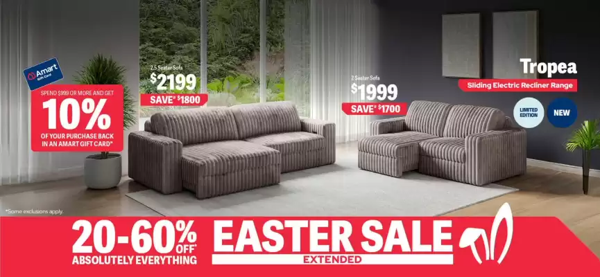 Amart Furniture (valid until 21-04)