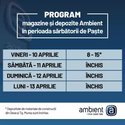 Ambient (valid până la 13-04)