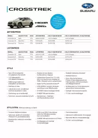 Subaru Flugblatt | Crosstrek Seite 1