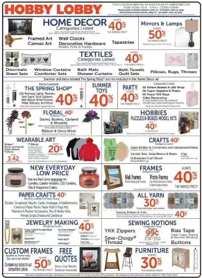 Hobby Lobby weekly ad