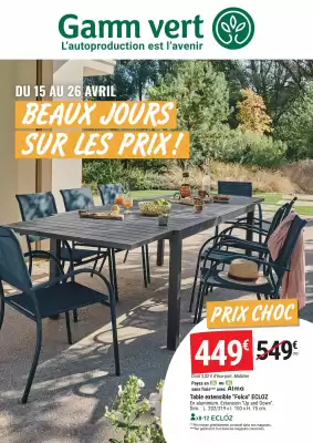 Gamm vert (valable jusqu'au 26-04)