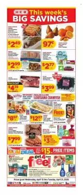 H-E-B weekly ad (valid until 21-04)