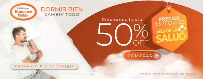Catálogo Colchones Romance Relax Página 1