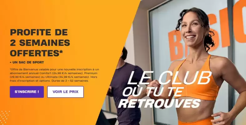 Basic-Fit (valable jusqu'au 3-05)