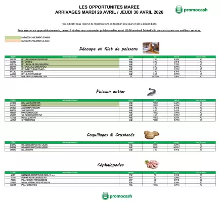 Promocash (valable jusqu'au 30-04)