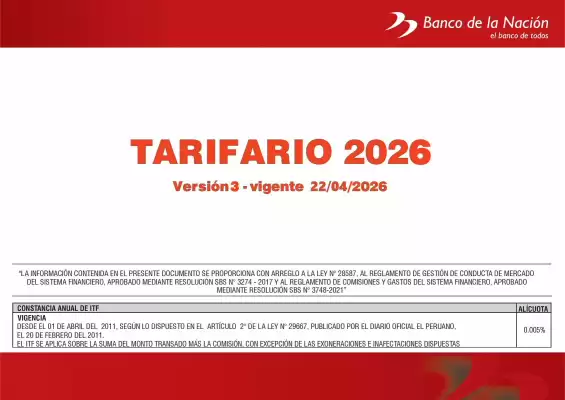 Banco de la Nación (válido hasta 31-12)
