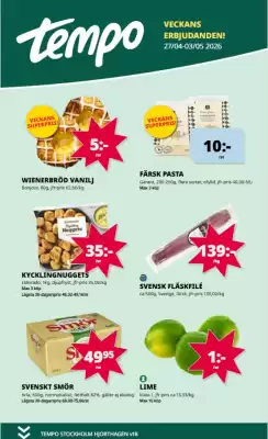 Tempo (giltig till och med 3-05)