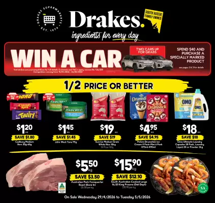 Drakes (valid until 5-05)