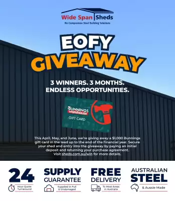 Wide Span Sheds (valid until 31-05)