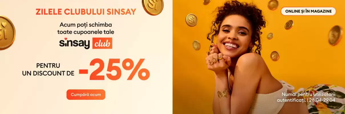 Sinsay (valid până la 29-04)