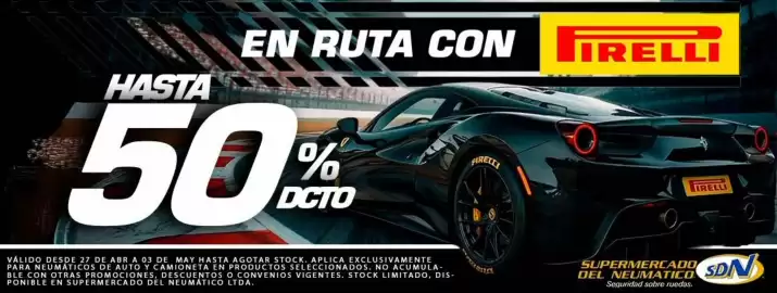 Catálogo Supermercado Del Neumático semana 18 Página 1