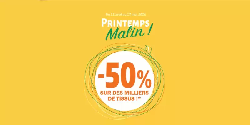 Mondial Tissus (valable jusqu'au 17-05)