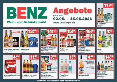 Benz Getränke Prospekt Seite 1