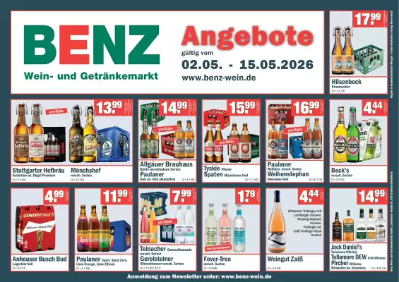 Benz Getränke (gültig bis 15-05)