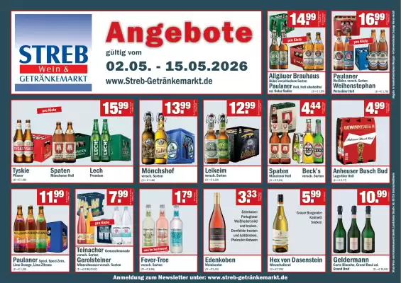 Streb Getränkemarkt Prospekt (gültig bis 15-05)
