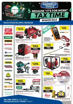 Gasweld Tool Centre (valid until 30-06)