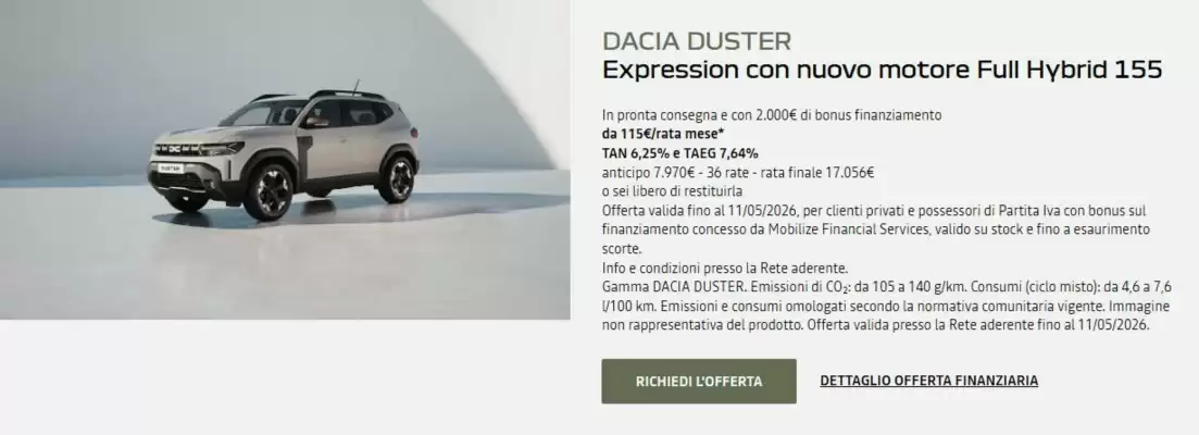Dacia (valido fino al 11-05)