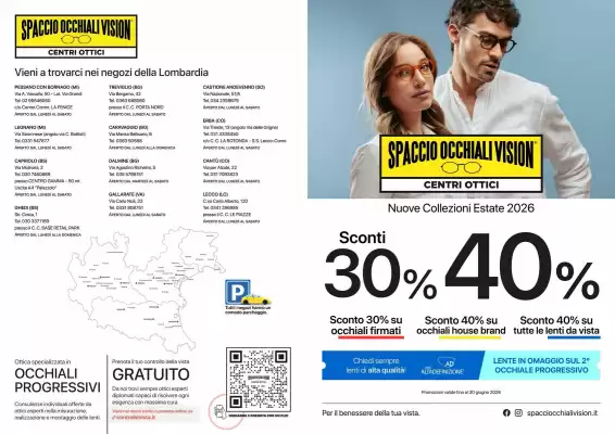 Spaccio Occhiali Vision (valido fino al 30-06)