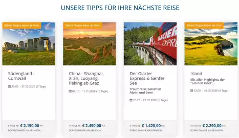 Gruber Reisen Flugblatt Seite 1