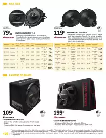 Catalogue E.Leclerc L'Auto page 120: CAISSON DE BASSES BC112SA €109,00, CAISSON DE BASSES TS-WX300A €199,00