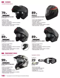 Catalogue E.Leclerc L'Auto page 140: CASQUE MODULABLE DS STELIX €89,90, KSK CASQUE CROSS DS SAND DRIVE €99,90