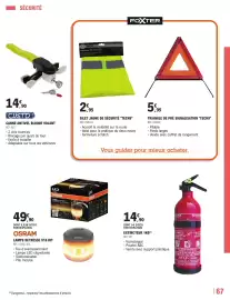 Catalogue E.Leclerc L'Auto page 67: GILET JAUNE DE SÉCURITÉ TECH9 €2,95, OSRAM LAMPE DETRESSE V16 IOT €49,90