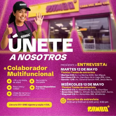 Tambo (válido hasta 13-05)