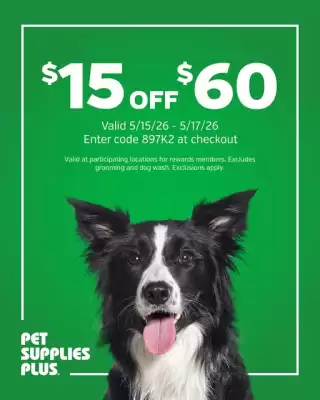 Pet Supplies Plus (valid until 17-05)