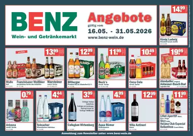 Benz Getränke Prospekt Seite 1