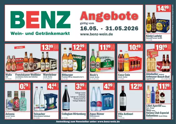 Benz Getränke (gültig bis 31-05)