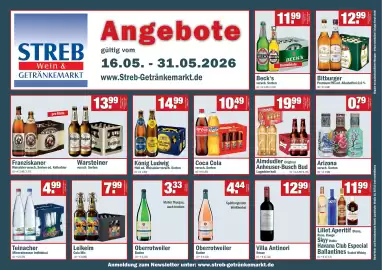 Streb Getränkemarkt Prospekt Seite 1