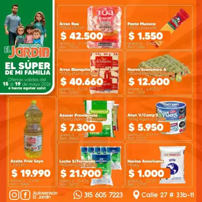 Autoservicio El Jardín (válido hasta 19-05)