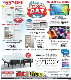 ABC Warehouse weekly ad week 21 Page 1
