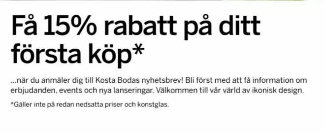 Kosta Boda reklamblad Sida 1