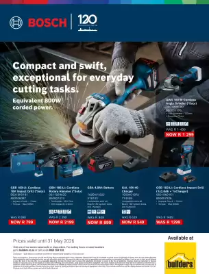 Builders Warehouse (valid until 31-05)