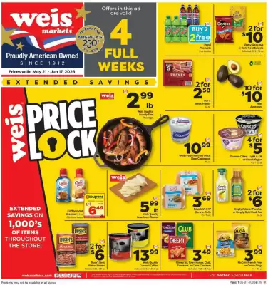 Weis Markets weekly ad (valid until 17-06)