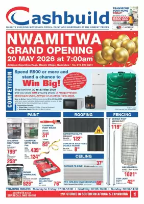Cashbuild catalogue (valid until 24-05)