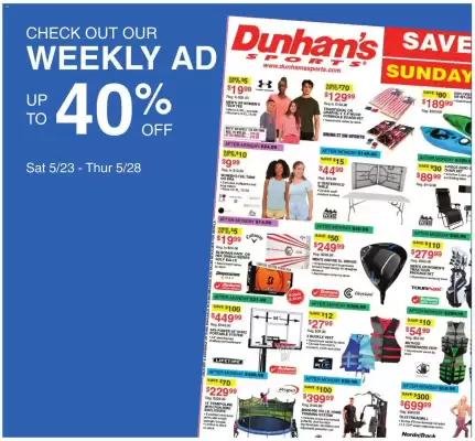 Dunham's Sports (valid until 28-05)