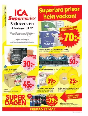 ICA Supermarket reklamblad (giltig till och med 31-05)