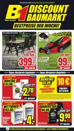 B1 Discount Baumarkt Prospekt woche 22 Seite 1